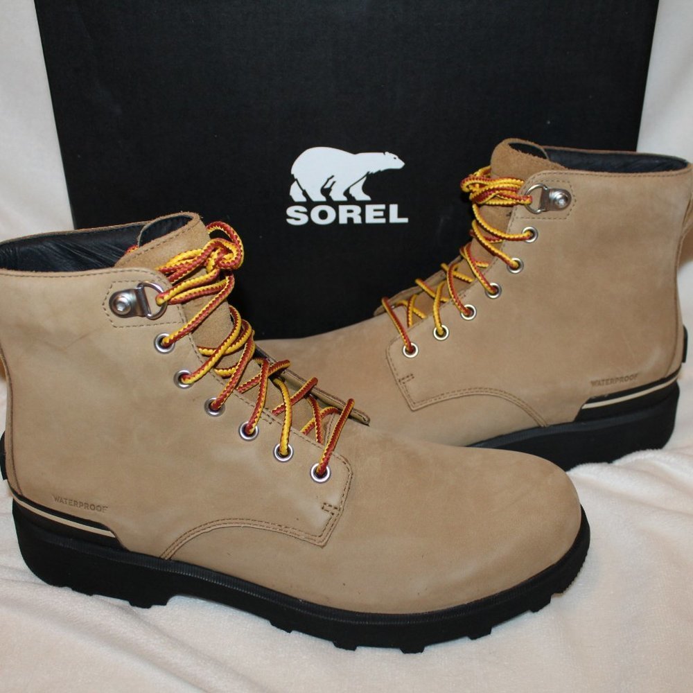 NIB SOREL MEN'S SUEDE WATERPROOF HIKING WINTER WORK BOOTS‎